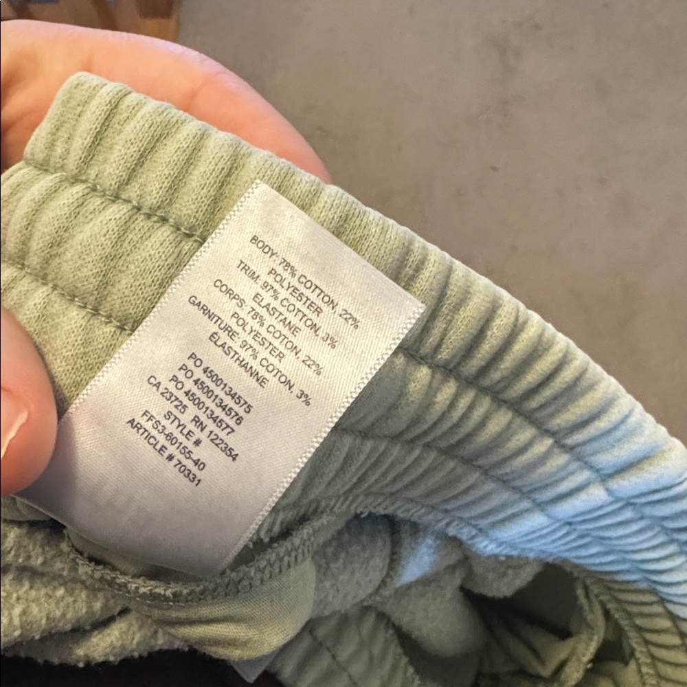 TNA Cozy AF Fleece Joggers Sage Green - Picture 7 of 7